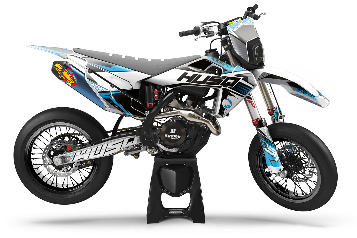 Husqvarna FE / TE Dekor Reaper Schwarz Weiss Blau