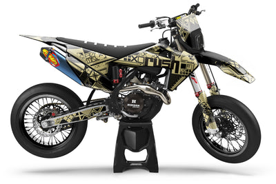 Husqvarna FE Print Stream Supermoto Dekor Sandfarben