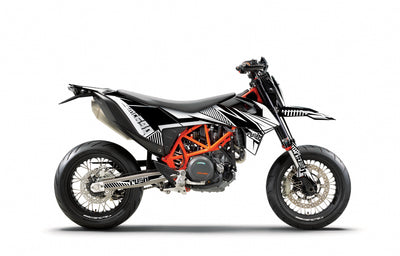 KTM SMCR 690 Dekor Blacked Out - Schwarz Weiss - Rushracing - Sideview