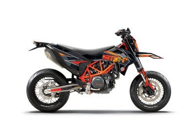 KTM SMCR 690 Dekor Vectorized - Weiss Grau Orange - Rushracing - Sideview