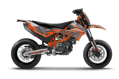 KTM SMCR 690 Dekor Crafted - Schwarz Grau Orange - Rushracing - Sideview