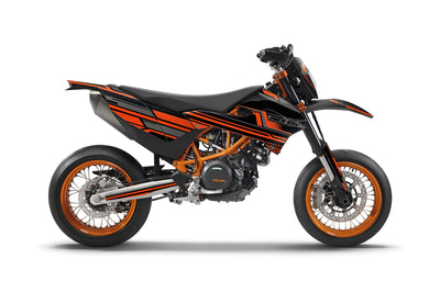 KTM SMCR 690 Dekor Oida - Schwarz Grau Orange- Rushracing - Sideview