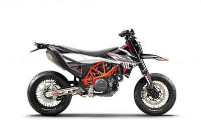 KTM SMCR 690 Dekor Rebellion - Weiss Grau Orange- Rushracing - Sideview