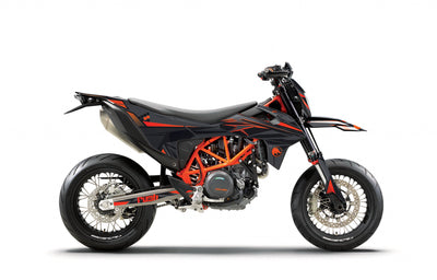 KTM SMCR 690 Dekor Tidebreaker - Schwarz Grau Orange - Rushracing - Sideview