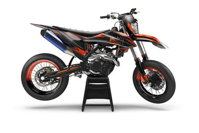 KTM EXC Dekor Oida Urban - Schwarz Orange Grau - Rushracing - Sideview